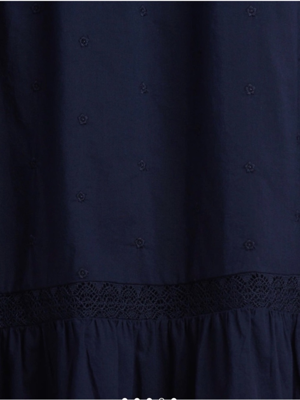 Navy Relaxed Tiered Maxi Skirt - Picture 4 of 5
